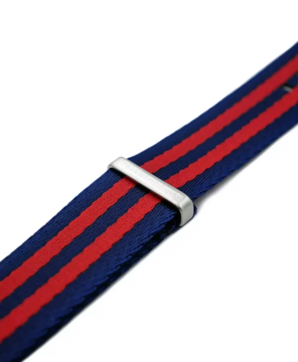 WB Original Premium Nylon Watch Strap - Dark Blue/Red Striped - Image 3