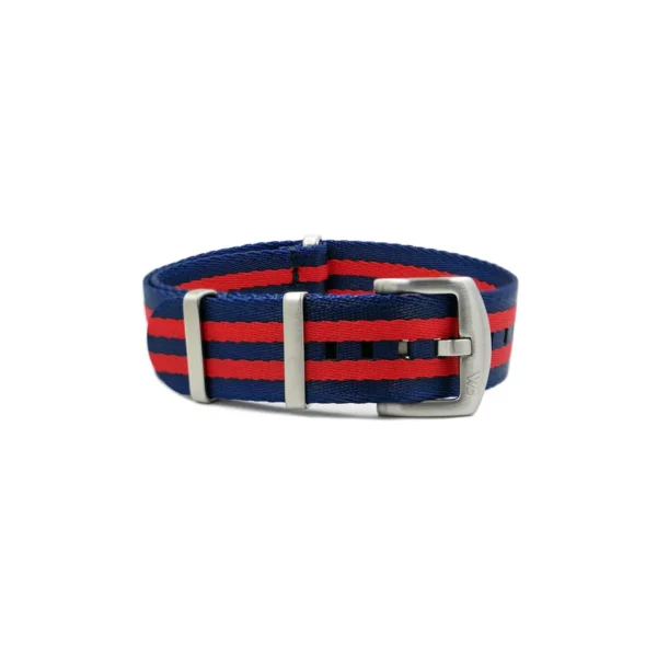 WB Original Premium Nylon Watch Strap - Dark Blue/Red Striped