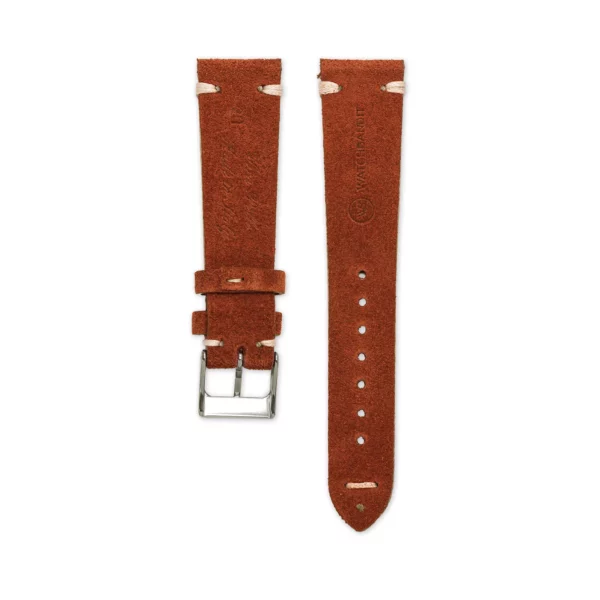 WB Original Suede Watch Strap - Vintage Rusty Brown - Image 4