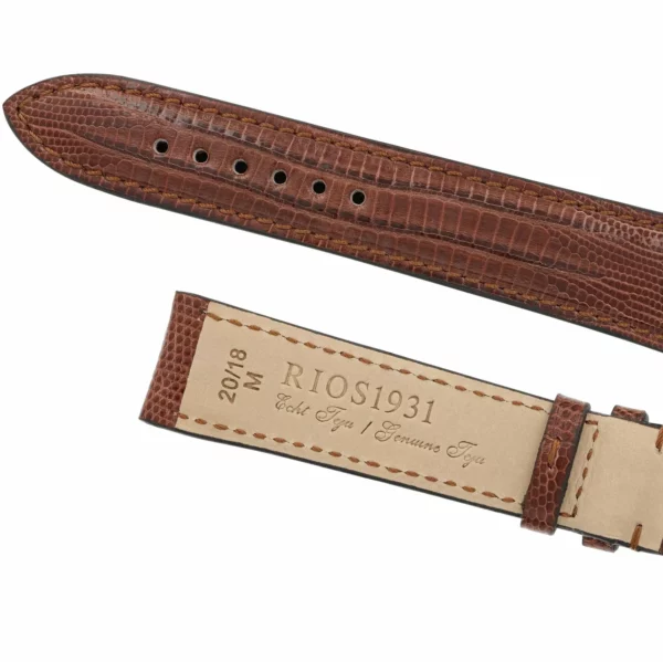 RIOS1931 Avenue - Teju Lizard Leather Watch Strap (222) - Mahogany - Image 4