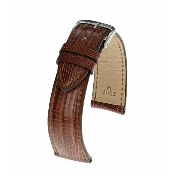 RIOS1931 Avenue - Teju Lizard Leather Watch Strap (222) - Mahogany