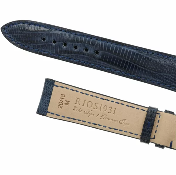 RIOS1931 Avenue - Teju Lizard Leather Watch Strap (222) - Ocean Blue - Image 4