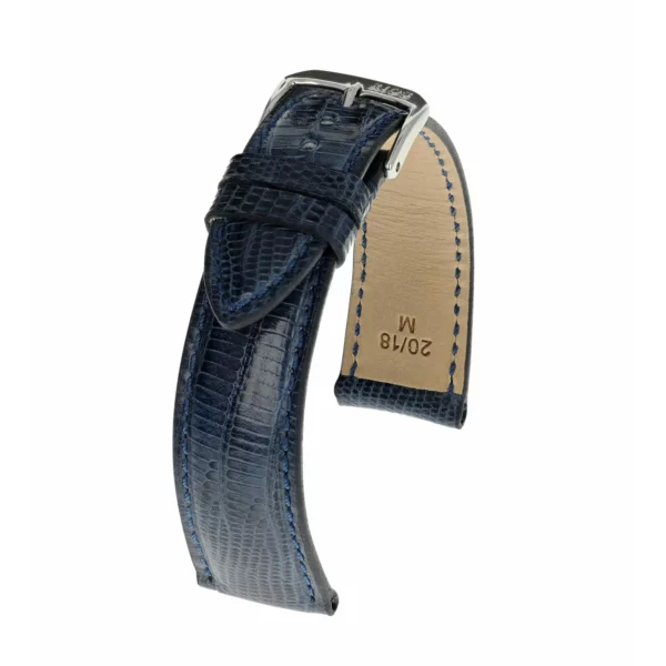 RIOS1931 Avenue - Teju Lizard Leather Watch Strap (222) - Ocean Blue