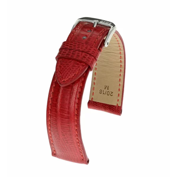RIOS1931 Avenue - Teju Lizard Leather Watch Strap (222) - Red