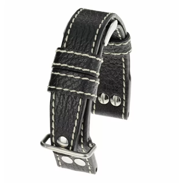 RIOS1931 Aviator - Buffalo Leather Watch Strap (209) - Black