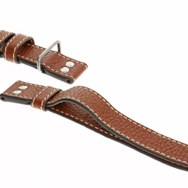 RIOS1931 Aviator - Buffalo Leather Watch Strap (209) - Cognac - Image 3