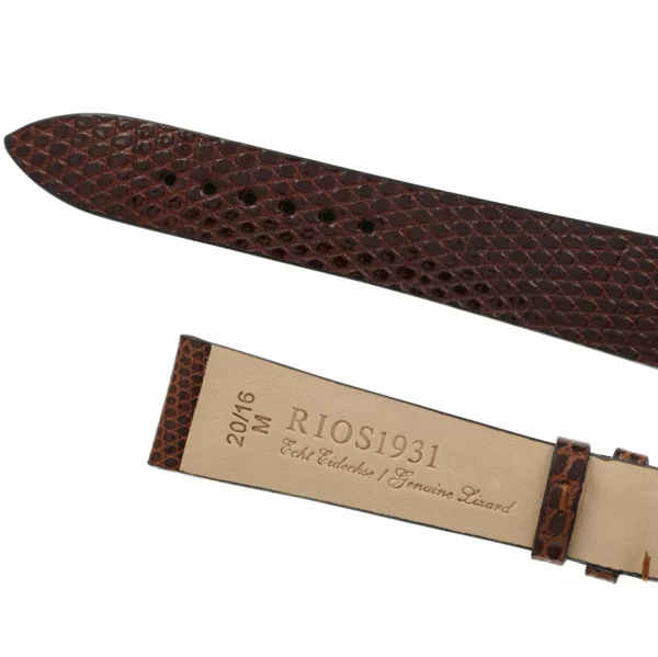RIOS1931 Charme - Lizard Leather Watch Strap (218) - Mahogany - Image 4