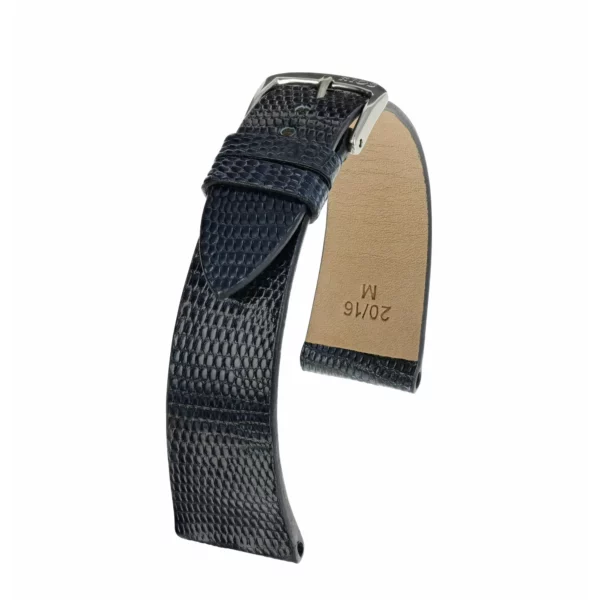 RIOS1931 Charme - Lizard Leather Watch Strap (218) - Ocean Blue