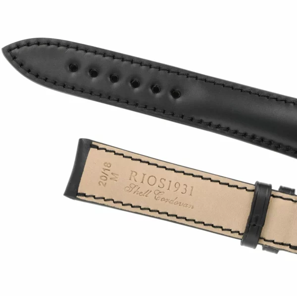 RIOS1931 Chicago - Shell Cordovan Leather Watch Strap (198) - Black - Image 4