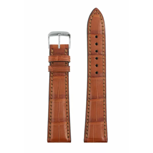 RIOS1931 Imperator - Alligator Leather Watch Strap (270) - Cognac - Image 2