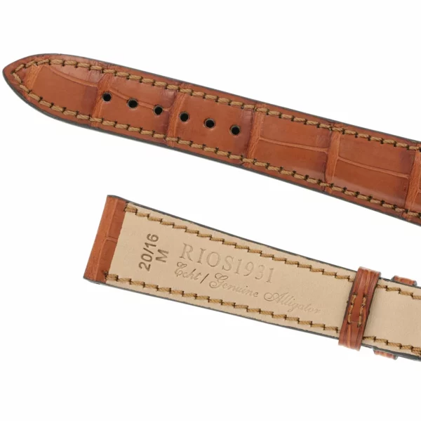 RIOS1931 Imperator - Alligator Leather Watch Strap (270) - Cognac - Image 4