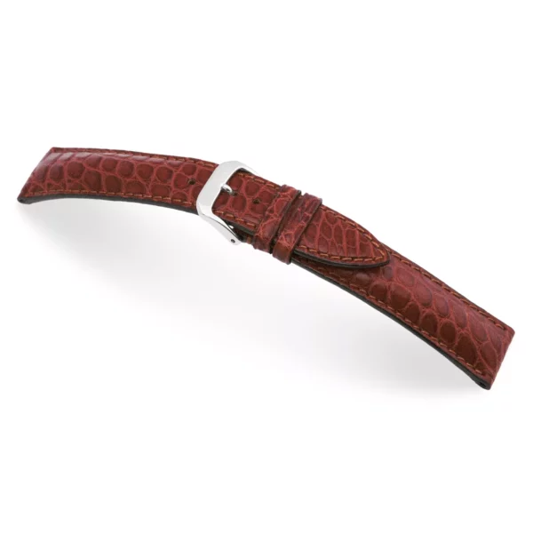 RIOS1931 Imperial - Alligator Leather Watch Strap (248) - Mahogany