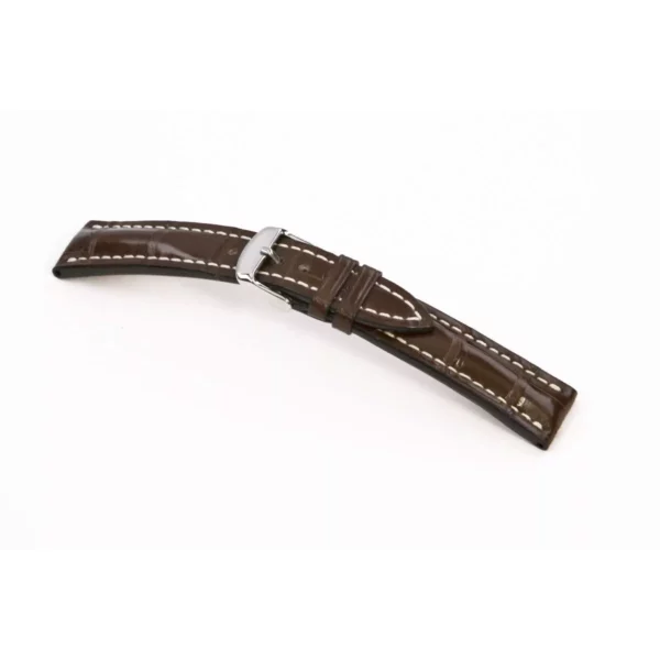 RIOS1931 Jet - Alligator Leather Watch Strap (316) - Mocha