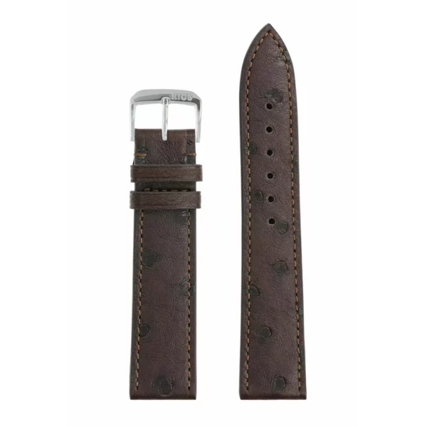 RIOS1931 Maison - Ostrich Leather Watch Strap (230) - Mocha - Image 2