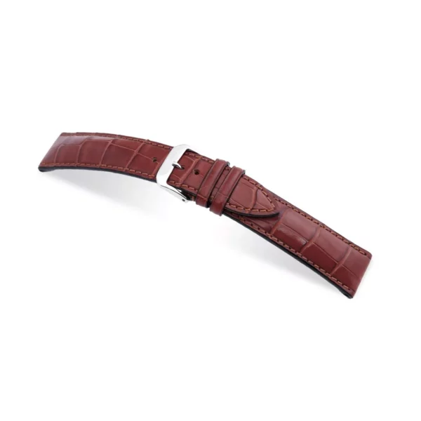 RIOS1931 Monarch - Alligator Leather Watch Strap (266) - Mahogany