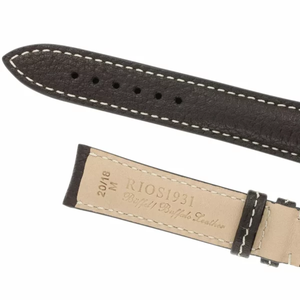 RIOS1931 Montana - Buffalo Leather Watch Strap (65) - Mocha - Image 4