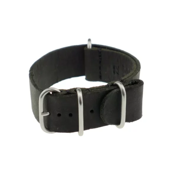 RIOS1931 Luxembourg - Vintage Leather Watch Strap (490) - Black