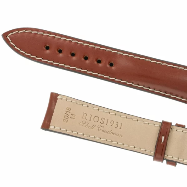 RIOS1931 New York - Shell Cordovan Leather Watch Strap (199) - Cognac - Image 4