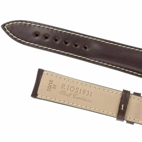 RIOS1931 New York - Shell Cordovan Leather Watch Strap (199) - Mocha - Image 4