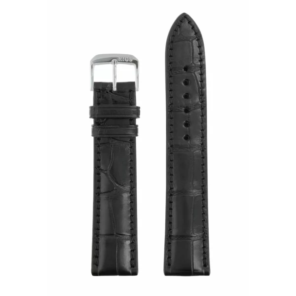 RIOS1931 President - Alligator Leather Watch Strap (276) - Black - Image 2