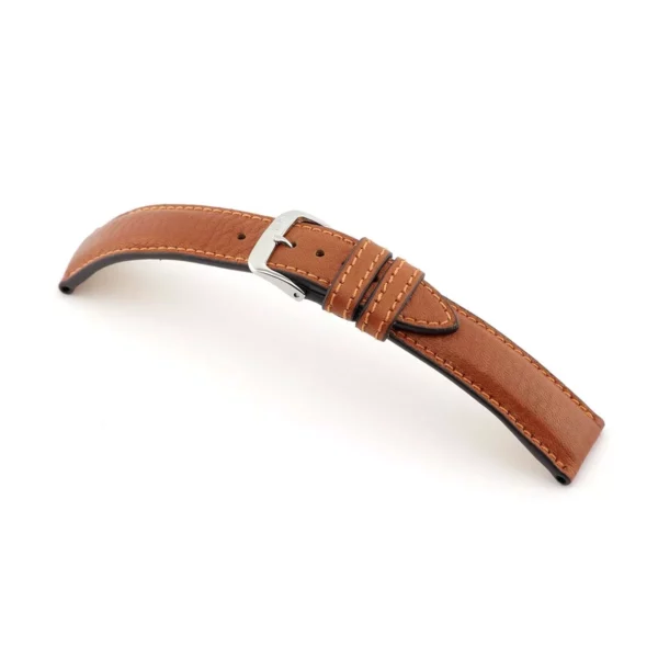RIOS1931 Schongau - Organic Leather Watch Strap (420) - Cognac