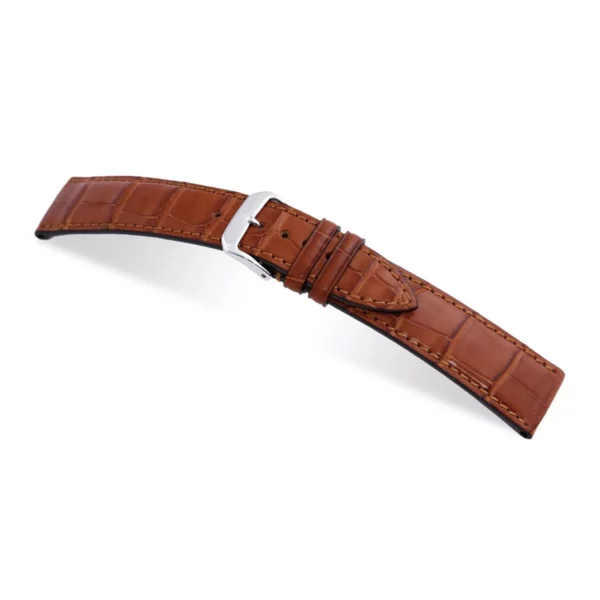 RIOS1931 Senator - Alligator Leather Watch Strap (272) - Cognac