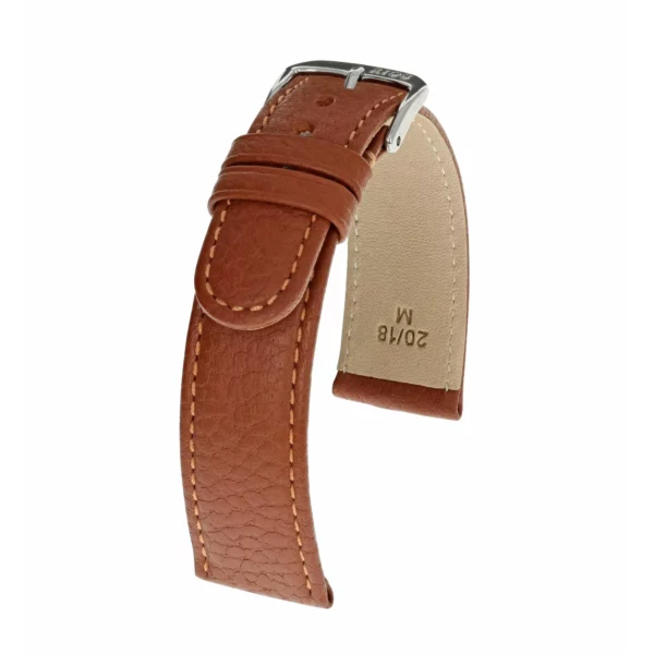 RIOS1931 Texas - Buffalo Leather Watch Strap (62) - Cognac