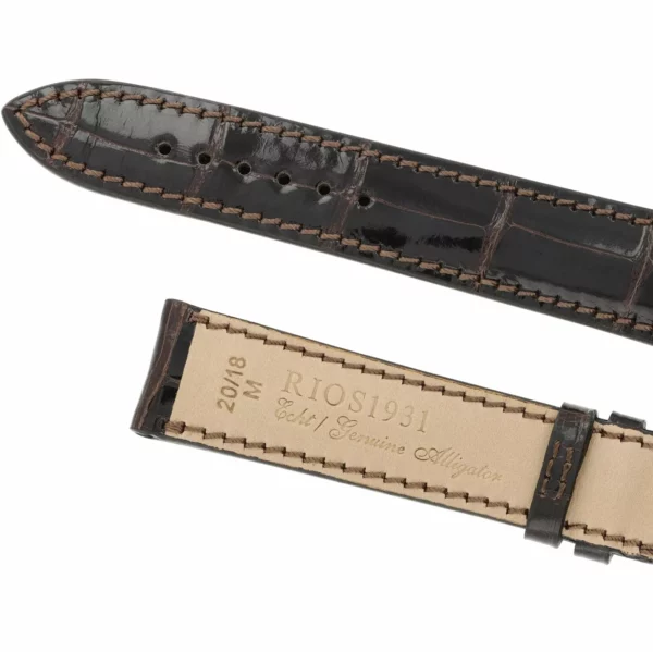 RIOS1931 Windsor - Alligator Leather Watch Strap (277) - Mocha - Image 4