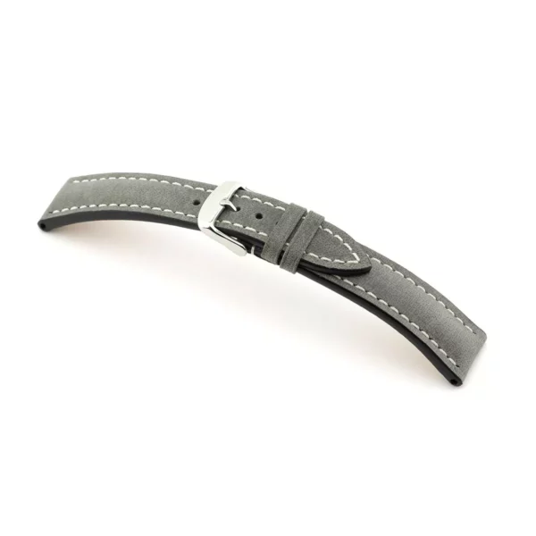 RIOS1931 York - Vintage Leather Watch Strap (175) - Stone Grey