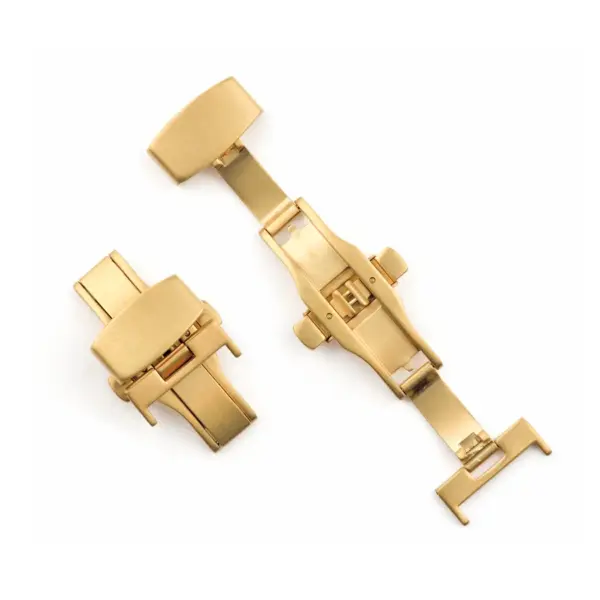 RIOS1931 GERMANY - Folding Buckle with Pusher (1005) - Golden Brushed