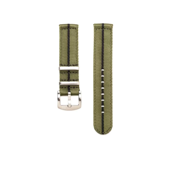 WB Original Two-Piece Nylon Watch Strap - Military Green & Black
