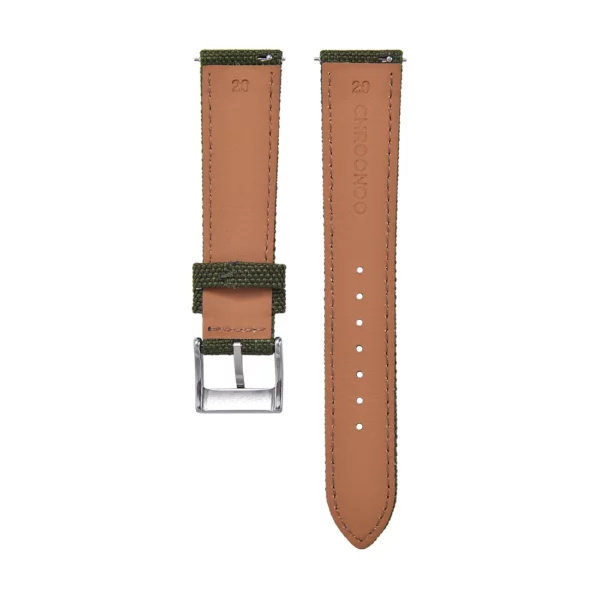 Sailcloth Watch Strap - Military Green - Image 2