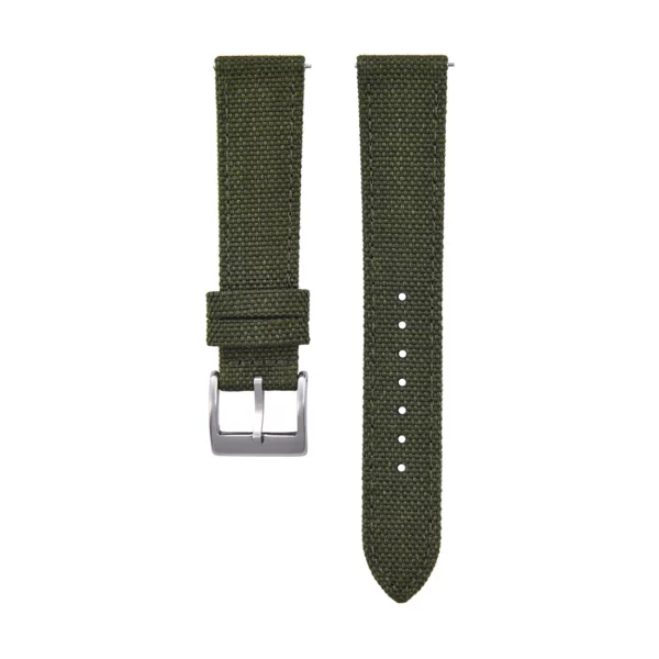 Sailcloth Watch Strap - Military Green