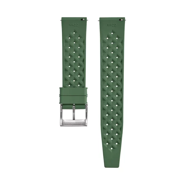 Tropical Style Rubber Watch Strap - Green - Image 2