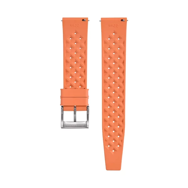 Tropical Style Rubber Watch Strap - Orange - Image 4
