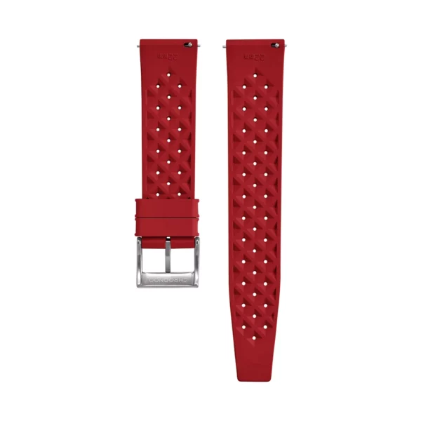 Tropical Style Rubber Watch Strap - Red - Image 2