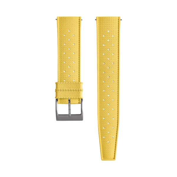 Tropical Style Rubber Watch Strap - Yellow