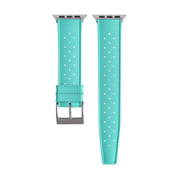 Tropical Style Smart Rubber Watch Strap - Ice Blue