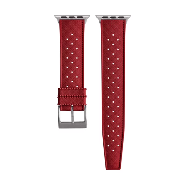 Tropical Style Smart Rubber Watch Strap - Red