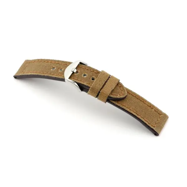 RIOS1931 Virginia - Genuine Canvas Watch Strap (184) - Honey