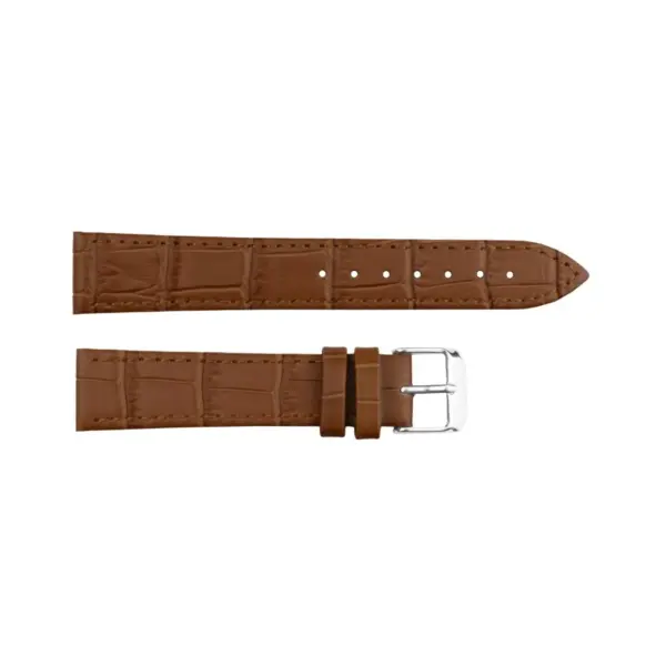 Croco Grain Leather Watch Strap (1304) - Light Brown