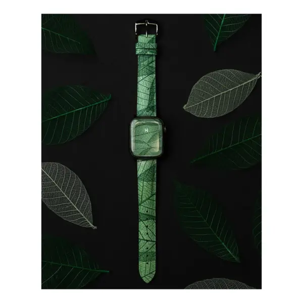 HIRSCH Leaf - Vegan Performance Watch Strap - Green - Image 4