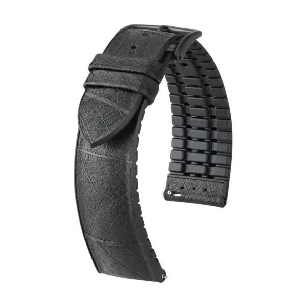 HIRSCH Leaf - Vegan Performance Watch Strap - Black
