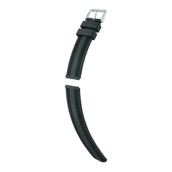 HIRSCH Silverstone - Synthetic Watch Strap - Black