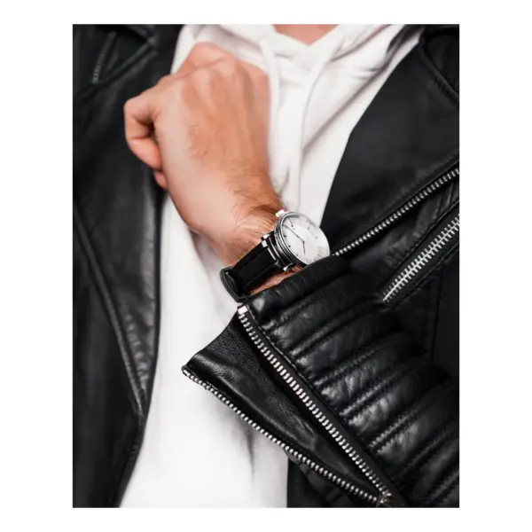 HIRSCH Hevea - Premium Rubber Watch Strap - Black - Image 6
