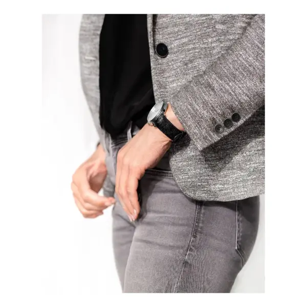 HIRSCH Leaf - Vegan Performance Watch Strap - Black - Image 7