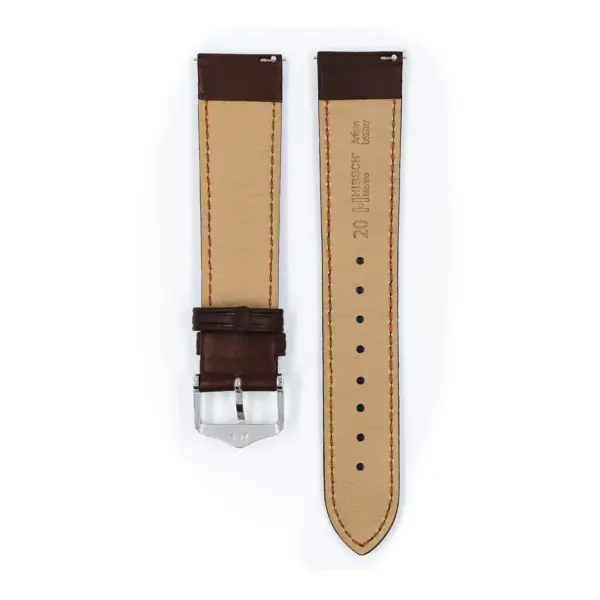 HIRSCH Merino - Sheep Leather Watch Strap - Golden Brown - Image 3