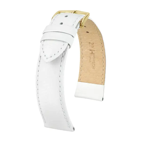 HIRSCH Kansas - Leather Watch Strap - White - Image 4