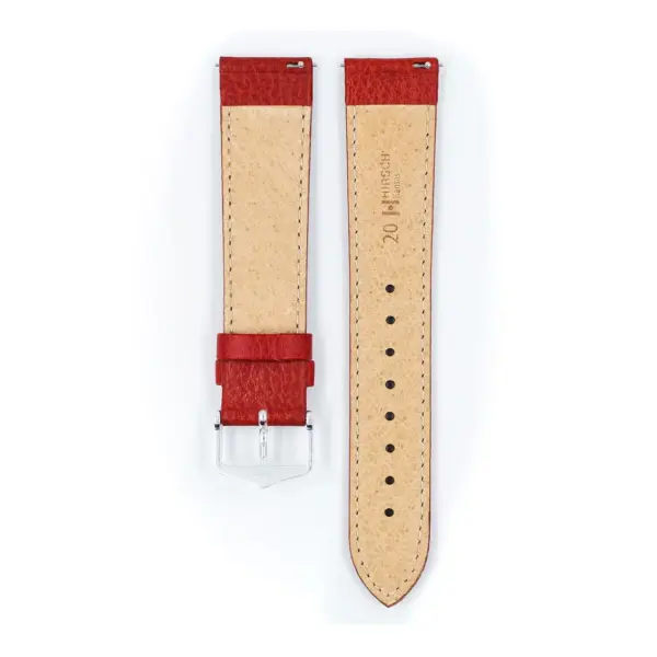 HIRSCH Kansas - Leather Watch Strap - Red - Image 3