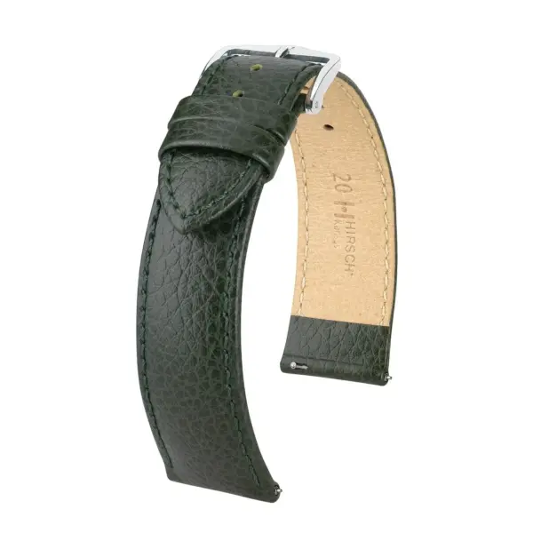 HIRSCH Kansas - Leather Watch Strap - Green